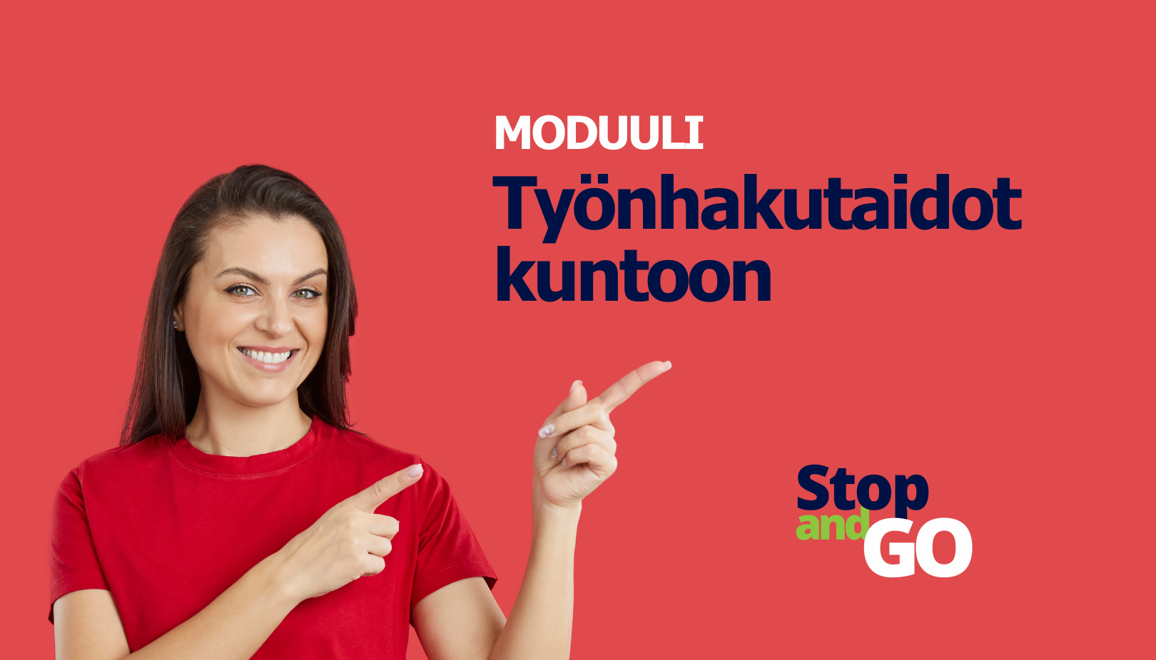 Työnhakutaidot kuntoon, nainen hymyilee